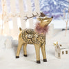 Nordic Style Elk Sculpture: A Golden Resin Christmas Ornament for Home and Décor