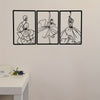 Modern Minimalist Metal Art Wall Decor: Abstract Line Drawing Female Dancers - Elegant and Chic Art Piece for Any Room