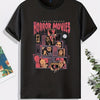 Spooky Street Style: Halloween Horror Movies Print T-Shirt - A Men's Casual Round Neck Tee for Summer