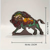 Bison Wooden Art Carving: Exquisite Home Decor and Perfect Gift for Holidays