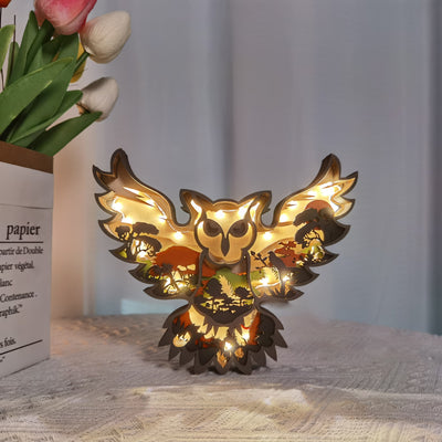 Exquisite Owl Wooden Art Carving: A Timeless Handcrafted Gift for the Family