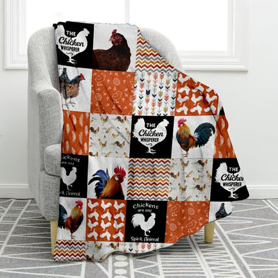 Cozy up with our Vibrant Rooster Pattern Flannel Blanket for All-Day Comfort and Style