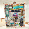 Cartoon Bus & Happy Camper Print Blanket - Soft & Comfy for Kids & Adults at Home, Picnics, & Travel!