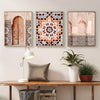 3pcs Exquisite Islamic Wall Art Canvas: Enhancing Your Space with Moroccan Architecture and Islamic Artistry