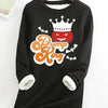 Crowned Pumpkin Letter Print Sweatshirt: A Spooky & Stylish Halloween Essential for Women