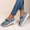 These stylish Leopard & Ethnic Print Canvas Shoes for Women provide low-impact cushioning to support your feet during walking activities. Crafted from canvas, these shoes offer a comfortable fit with adjustable lacing. The rubber sole ensures traction for a secure stride.