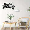 Spooky Delight: Happy Halloween Metal Art Wall Decor for Outdoor Entrance and Themed Parties