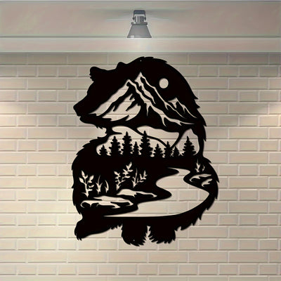 Wilderness Bliss: Embrace Nature with Our Bear Metal Sign - Perfect Wall Art for Wildlife Lovers