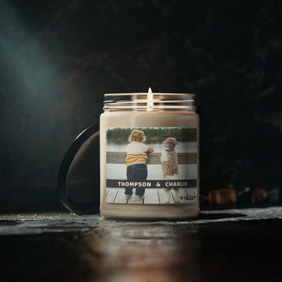 Kid And Dog Gift, Custom Name Candle Gift, Lovely Candle Gift, Soy Candle 9oz CJ21