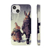 Rabbits in adventurer Phone Case, Rabbit walk in the snow Phone Cases, Case-Mate