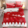 Christmas Wonderland: Festive Duvet Cover Set with Delightful Tree, Gingerbread Man, and Snowflake Print - Includes 1 Duvet Cover and 2 Pillowcases(No Core)