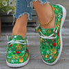 Festive Footwear: Women's Christmas Print Canvas Shoes - Casual, Lightweight, and Stylish Low-Top Sneakers