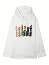 ComfyPlus: Women's Plus Size Casual Hoodie with Gesture Slogan Print - Stay Cozy in Style!