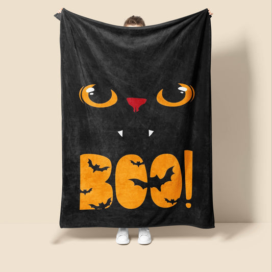 Our Spooktacular Bat Eye Print Flannel Blanket makes the perfect Halloween gift for all ages. Its flannel material offers optimal comfort to keep you warm throughout the chilly autumn nights. With its vibrant colors and unique bat eye print design, it's sure to bring some Halloween spirit to the season.