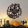 Hauntingly Elegant: Skeleton Cobweb Metal Wall Art for Spooky Halloween Decor