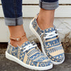 Stylish Women's Aztec Art Pattern Boat Shoes: Lightweight, Trendy and Comfortable Summer Canvas Shoes