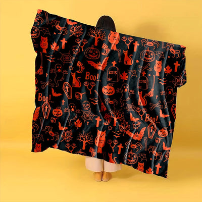 Haunted Halloween Dreams: Ghosts, Pumpkins, Bats, and More - All-Season Comfort Blanket for Friends and Family