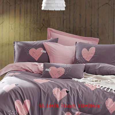 Love Print Duvet Cover Set: Stylish and Cozy Bedding for Your Bedroom or Dorm Room