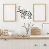 Elegant and Ethereal: Geometric Elephant Metal Art Wall Hanging, a Majestic Present for Wildlife Enthusiasts