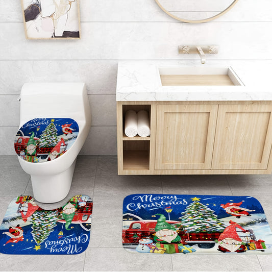 Dwarf-themed Christmas Bathroom Set: Transform Your Bathroom into a Festive Wonderland!