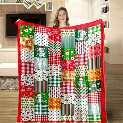 This warm and cozy flannel blanket is a perfect Christmas gift for any occasion! Featuring a festive print of a cute Christmas rabbit, it's ideal for snuggling in at home, camping and car trips. The lightweight yet soft flannel material ensures comfortable warmth and quality.