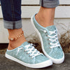 Women's Blue Floral Canvas Shoes - Comfortable and Stylish Outdoor Shoes