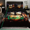 Dark Love Castle Skull Print Duvet Cover Set: Transform Your Bedroom with Gothic Fashion