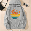 Sun & Sea: Vintage-inspired Drawstring Kangaroo Pocket Hoodie - Stylish Women's Sweatshirt