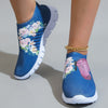 Stylish and Comfortable Women's Butterfly & Flower Print Sneakers: Lightweight Slip-On Shoes for Casual and Outdoor Wear