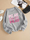 This fashionable Color Pray Letter Print Thermal Sweatshirt is designed to provide lasting comfort in the cooler months. Made from soft and lightweight fabric, it will keep you warm and cozy while the stylish and vibrant print adds a touch of fashion to your every day. Perfect for casual or activewear.