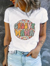 Groovy Mama is a modern, chic printed T-Shirt for women's spring and summer wardrobe. Crafted with high-quality materials, this stylish t-shirt is sure to become a favorite in your wardrobe. Its eye-catching pattern and comfortable fit make it perfect for any casual occasion.