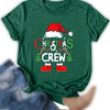 Festive Santa Claus Cartoon Print T-Shirt - A Merry Addition to Your Casual Wardrobe