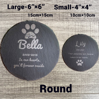 Custom Engraved Pet Memorial Stone: Cherish Your Beloved Pet's Memory with a Personalized Pet Grave Stone - Personalized Gifts