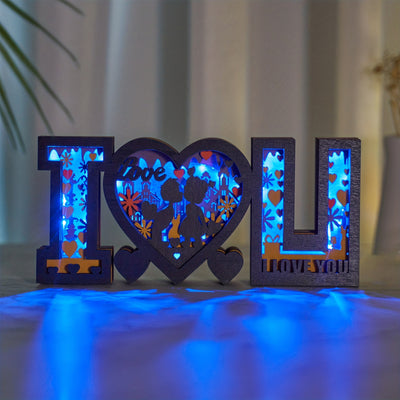 I Love U Wooden Art Night Light: The Perfect Valentine's Day Gift for a Romantic Bedroom Decor