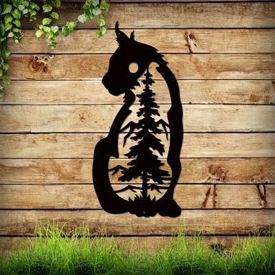 Wild and Majestic: Wolf Monogram Metal Sign - Indoor and Outdoor Wall Decor for Nature Lovers and Hunting Enthusiasts