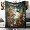 This Floral and Moon Print Blanket is the perfect way to stay cozy and stylish in any setting. Made from a soft and warm flannel material, the blanket is perfect for the couch, sofa, office, bed, camping, and travelling. Feel comfortable and look great with this fashionable throw blanket.