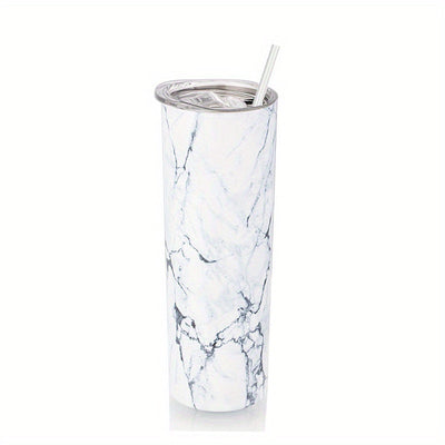 20oz Double Layer Stainless Steel Travel Tumbler with Straw and Lid: The Perfect Beverage Companion for Women and Men