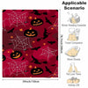 Pumpkin, Bat and Spider Web Print Throw Blanket - Warm and Comfortable Flannel Blanket for Sofa, Bed, Couch, Office - Multi-Purpose Blanket - Perfect Halloween Decor and All-Season Gift