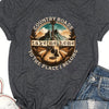 Serenade in Style: Guitar Letter Slogan Print Crew Neck T-shirt – A Must-Have For Trendy Women!