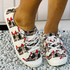 Women's Festive Santa Claus Slip-On Shoes: Lightweight and Versatile Christmas Flats for Non-Slip Comfort