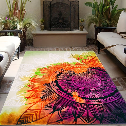 Ultimate Comfort and Style: Mandala Flannel Floor Mat - Ideal Rug for Every Room