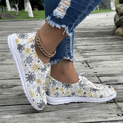 Christmas Pattern Casual Low-top Sneakers: Lightweight Non-slip Shoes for Festive Comfort