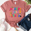 Colorful Cartoon Print T-Shirt: Embrace the Playful Vibes of Summer and Spring with this Casual Women's Top