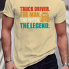 Truck and Letter Pattern T-Shirt: Elevate Your Summer Style with this Men's Casual Streetwear Essential