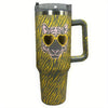 40oz Tiger Tumbler: Stylish Stainless Steel Thermal Water Bottle with Lid and Straw for On-the-Go Hydration