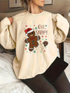 Stylish and Cozy: Women's Plus Size Christmas Casual Sweatshirt with Graphic Letter Print