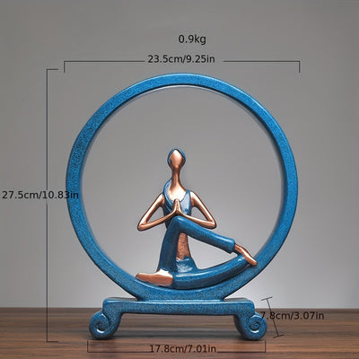 Meditation Yoga Pose Statue: Resin Figure for Home Decor and Inner Peace