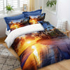 Beach Getaway: Duvet Cover Set with Vibrant Beach Scenes Print - Soft and Comfortable Bedding Set for a Relaxing Bedroom or Guest Room(1*Duvet Cover + 1/2*Pillowcases, Without Core)