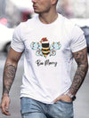 Buzzy Christmas Cheer: Men's Trendy T-Shirt for Stylish Summer Outdoor Looks - Ideal Gift for Men