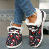 Festive Fun: Women's Santa Claus Print Canvas Shoes - a Casual and Cozy Addition to Your Holiday Wardrobe!